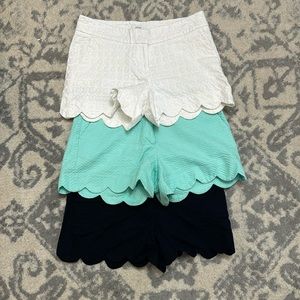 Crown & Ivy set of 3 Scalloped Shorts sz 2